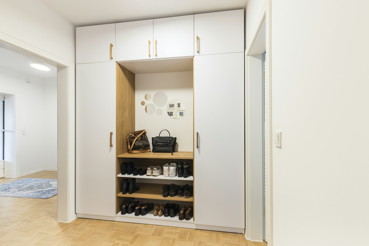 Fitted hallway storage cabinetry