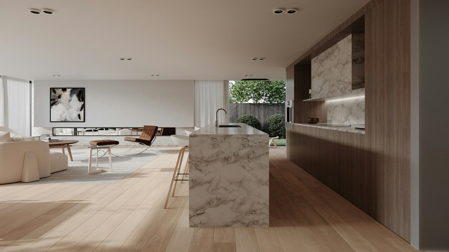 Connected living spaces and flooring