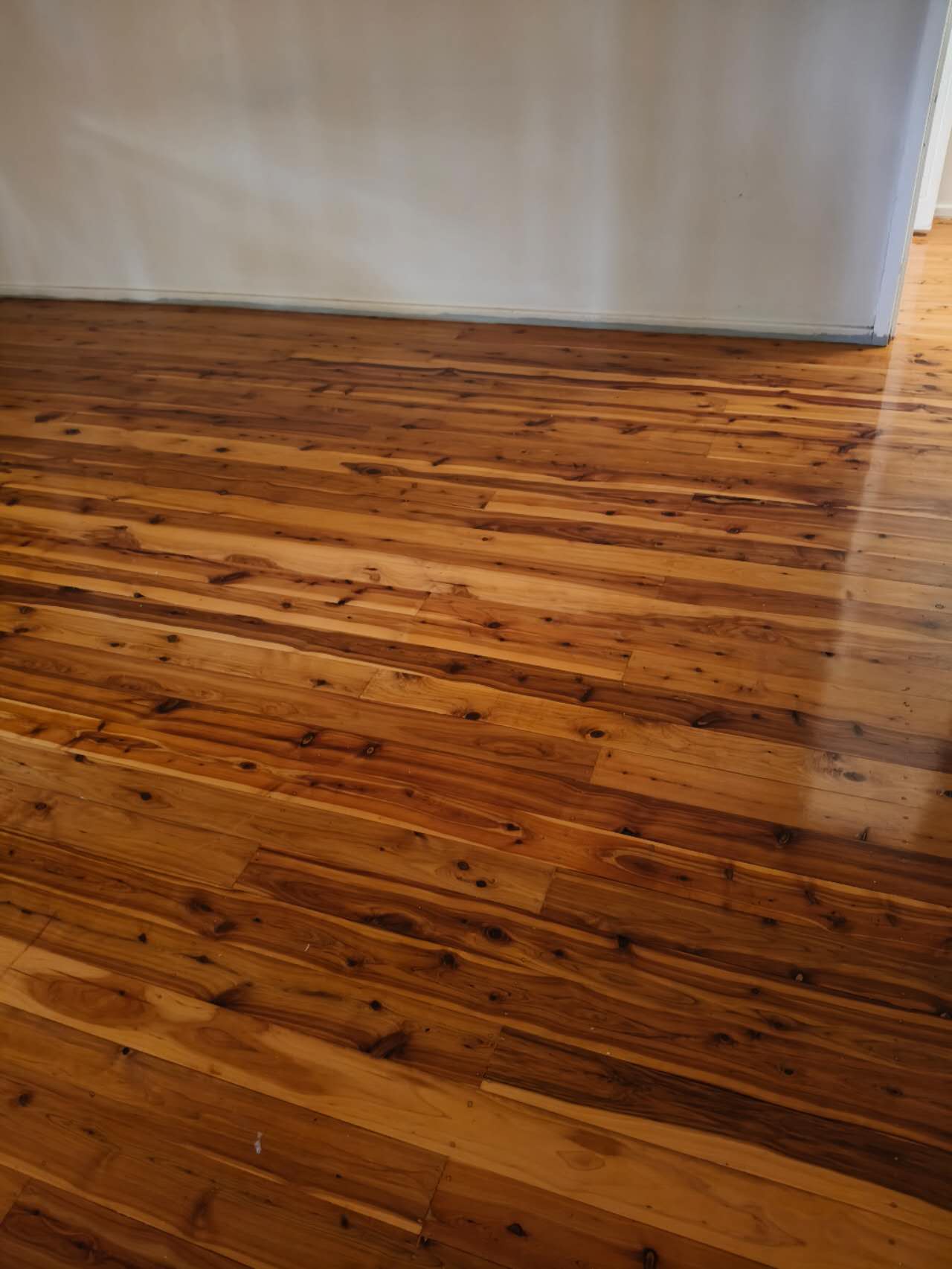 Timber flooring during residential repair work